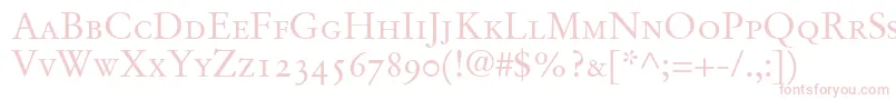 StempelGaramondRomanSmallcapsOldstyleFigures Font – Pink Fonts on White Background