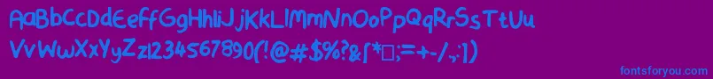 フォントSmoothMarker – 紫色の背景に青い文字