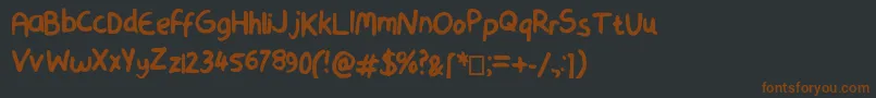 Шрифт SmoothMarker – коричневые шрифты на чёрном фоне