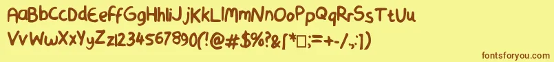 SmoothMarker Font – Brown Fonts on Yellow Background