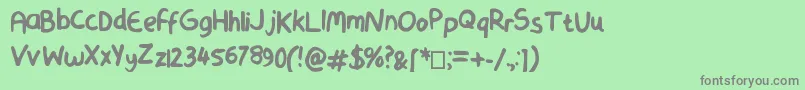 SmoothMarker Font – Gray Fonts on Green Background