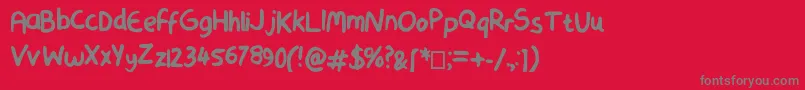 SmoothMarker Font – Gray Fonts on Red Background