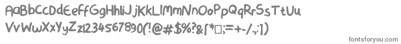 SmoothMarker-fontti – harmaat kirjasimet valkoisella taustalla
