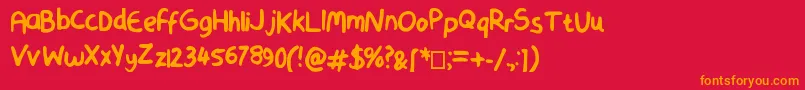 SmoothMarker Font – Orange Fonts on Red Background