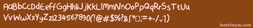 SmoothMarker Font – Pink Fonts on Brown Background
