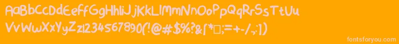 SmoothMarker Font – Pink Fonts on Orange Background