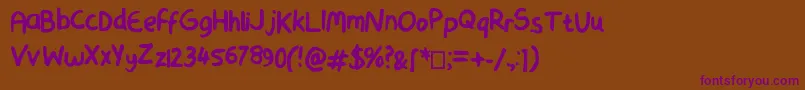 SmoothMarker-fontti – violetit fontit ruskealla taustalla