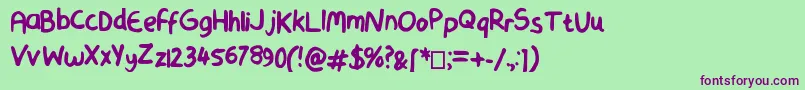 Шрифт SmoothMarker – фиолетовые шрифты на зелёном фоне