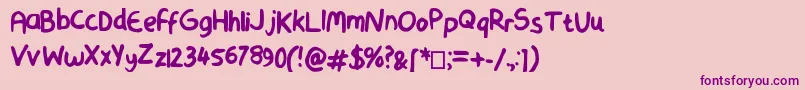 SmoothMarker Font – Purple Fonts on Pink Background