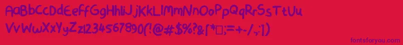 SmoothMarker Font – Purple Fonts on Red Background