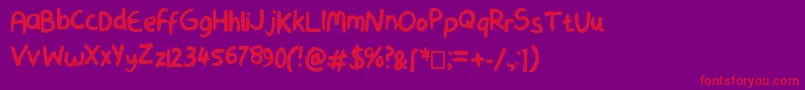 SmoothMarker Font – Red Fonts on Purple Background