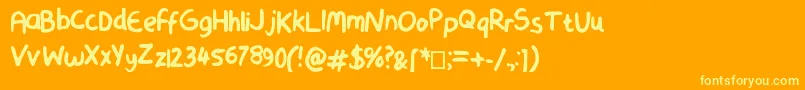 Шрифт SmoothMarker – жёлтые шрифты на оранжевом фоне