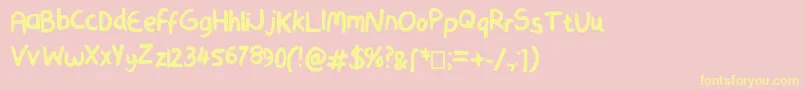 SmoothMarker Font – Yellow Fonts on Pink Background
