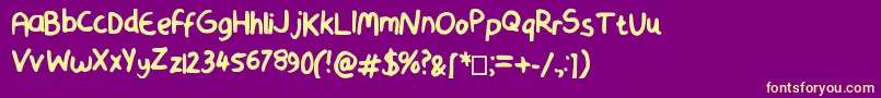 Weitere Informationen zur SmoothMarker-Schriftart SmoothMarker-Schriftart – Gelbe Schriften auf violettem Hintergrund