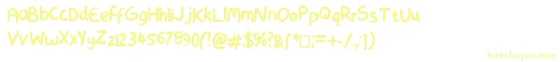 Шрифт SmoothMarker – жёлтые шрифты на белом фоне