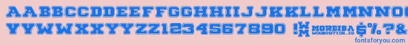 Morbida Font – Blue Fonts on Pink Background