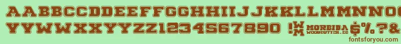 Morbida Font – Brown Fonts on Green Background