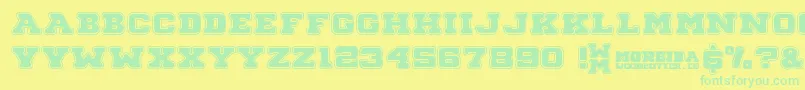 Morbida Font – Green Fonts on Yellow Background
