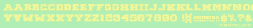 Morbida Font – Yellow Fonts on Green Background