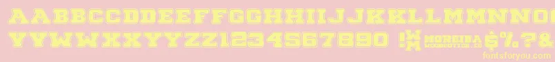 Morbida Font – Yellow Fonts on Pink Background