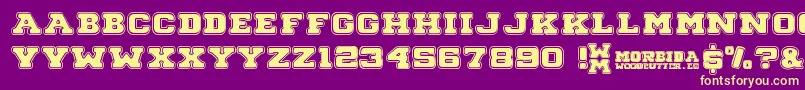 Morbida Font – Yellow Fonts on Purple Background