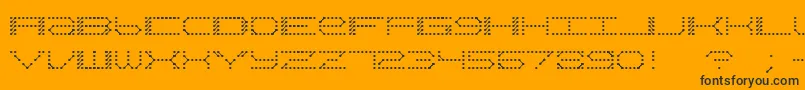 QzTeletypeii Font – Black Fonts on Orange Background