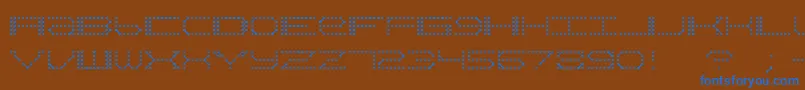 Шрифт QzTeletypeii – синие шрифты на коричневом фоне