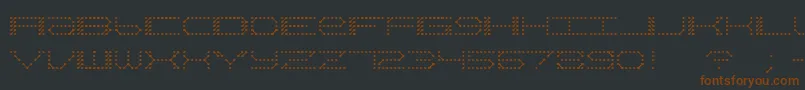 Шрифт QzTeletypeii – коричневые шрифты на чёрном фоне