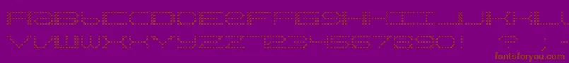 QzTeletypeii Font – Brown Fonts on Purple Background