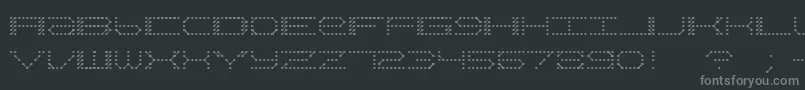 QzTeletypeii Font – Gray Fonts on Black Background