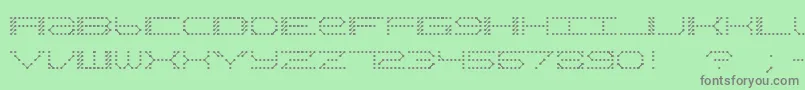 QzTeletypeii Font – Gray Fonts on Green Background
