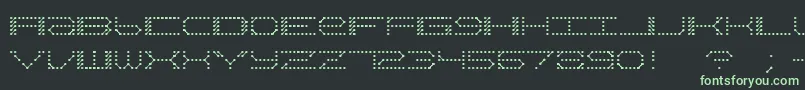 QzTeletypeiiフォントについての詳細 フォントQzTeletypeii – 黒い背景に緑の文字