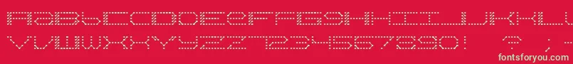 QzTeletypeii Font – Green Fonts on Red Background