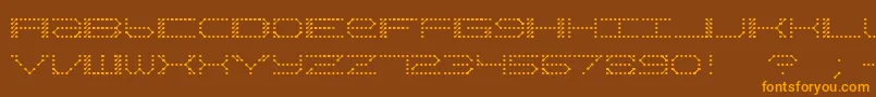 Police QzTeletypeii – polices orange sur fond brun