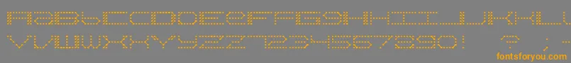 Шрифт QzTeletypeii – оранжевые шрифты на сером фоне