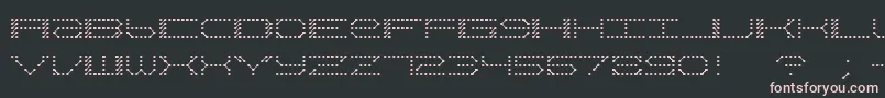 QzTeletypeii-fontti – vaaleanpunaiset fontit mustalla taustalla