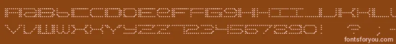 QzTeletypeii Font – Pink Fonts on Brown Background