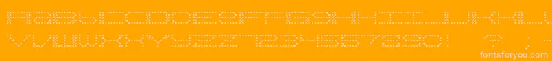 QzTeletypeii-Schriftart – Rosa Schriften auf orangefarbenem Hintergrund