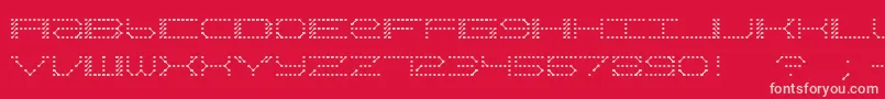 QzTeletypeii Font – Pink Fonts on Red Background