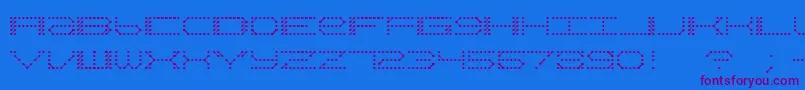 QzTeletypeii Font – Purple Fonts on Blue Background