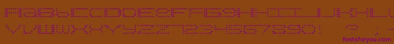 Шрифт QzTeletypeii – фиолетовые шрифты на коричневом фоне