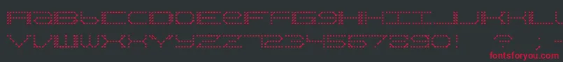 QzTeletypeii Font – Red Fonts on Black Background