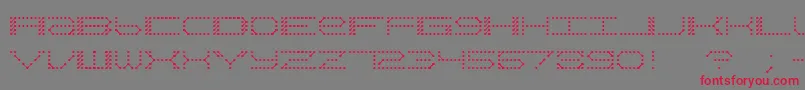 QzTeletypeii Font – Red Fonts on Gray Background