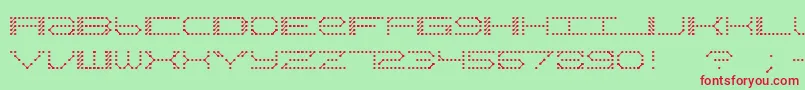 QzTeletypeii Font – Red Fonts on Green Background