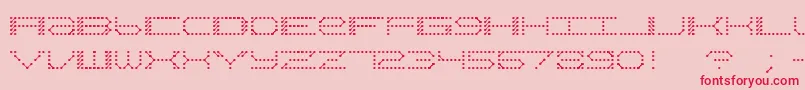 QzTeletypeii Font – Red Fonts on Pink Background