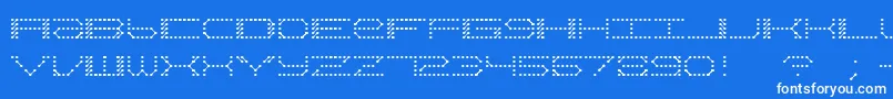 QzTeletypeii Font – White Fonts on Blue Background