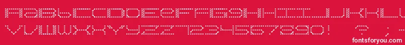 QzTeletypeii Font – White Fonts on Red Background