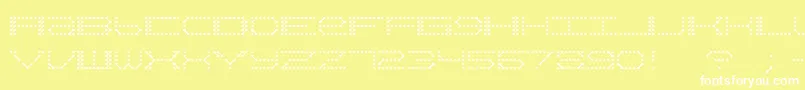 QzTeletypeii Font – White Fonts on Yellow Background