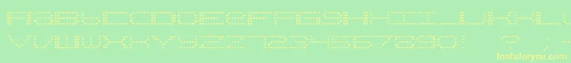 QzTeletypeii Font – Yellow Fonts on Green Background