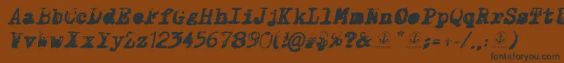 XClassifiedItalic-Schriftart – Schwarze Schriften auf braunem Hintergrund